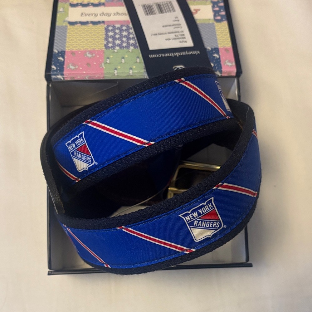 Vineyard Vines NY Rangers Blue and Black Belt size 32